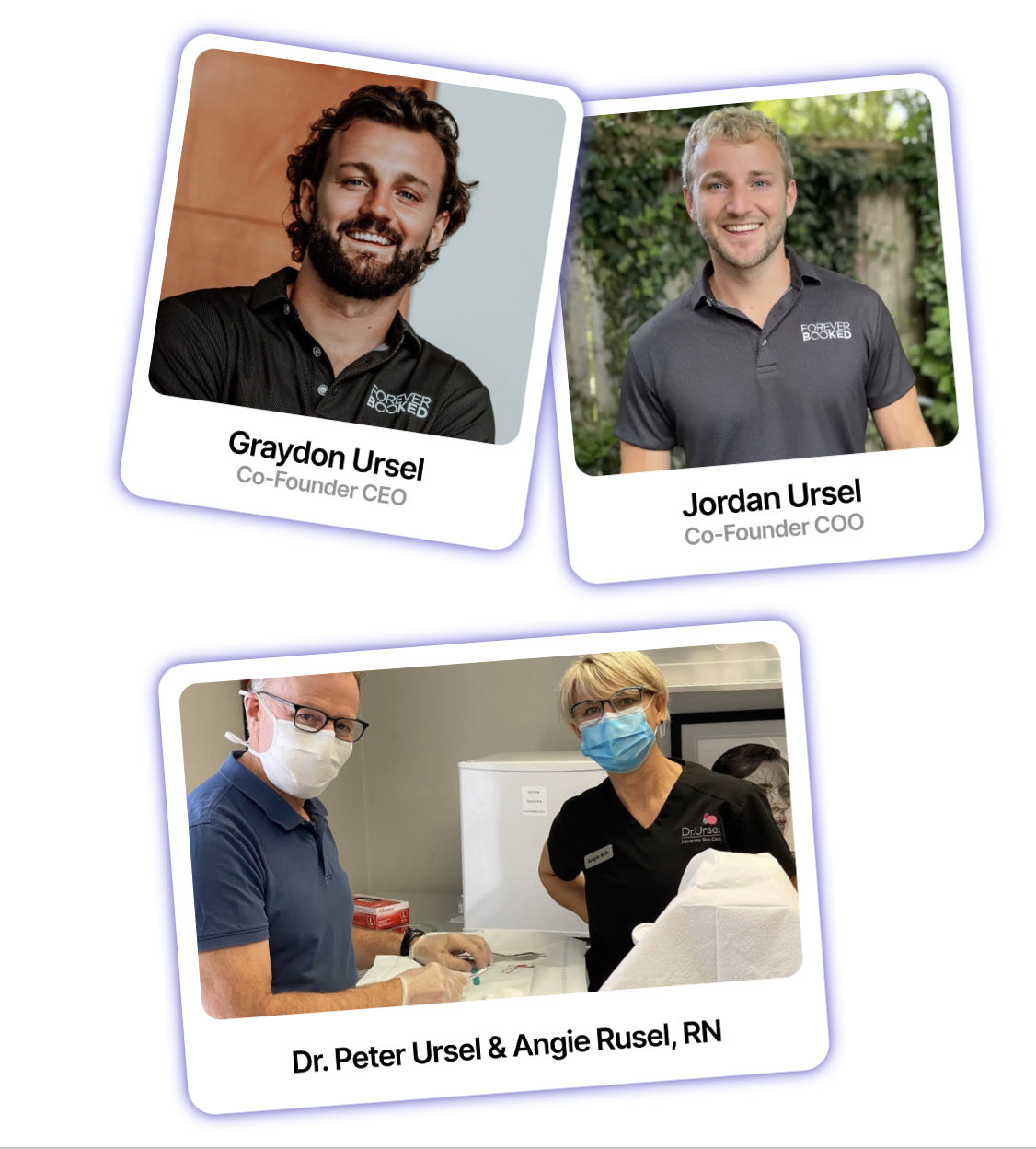 The Forever Booked founding team: Graydon Ursel, Jordan Ursel, Dr. Peter Ursel and Angie Rusel, RN